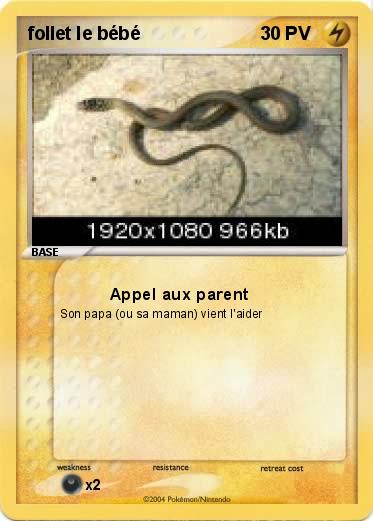 Pokemon follet le bébé