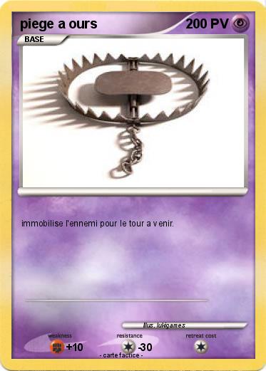 Pokemon piege a ours