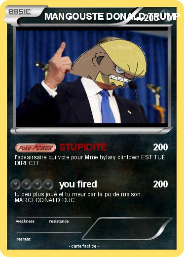 Pokemon MANGOUSTE DONALD TRUMP