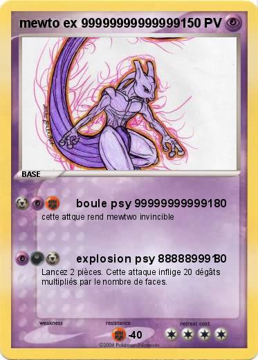 Pokemon mewto ex 99999999999999