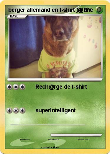 Pokemon berger allemand en t-shirt j@une