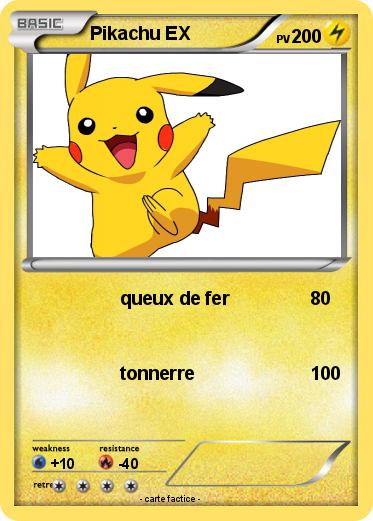 Pokemon Pikachu EX