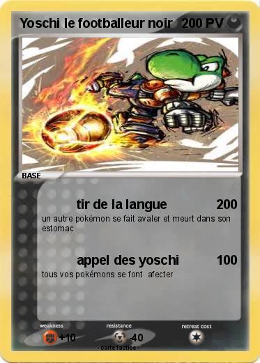 Pokemon Yoschi le footballeur noir