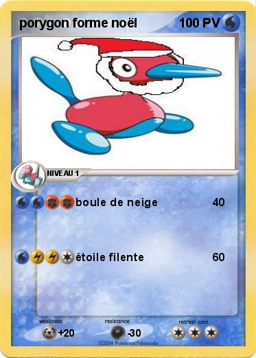 Pokemon porygon forme noël