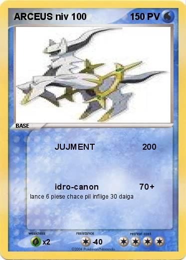 Pokemon ARCEUS niv 100