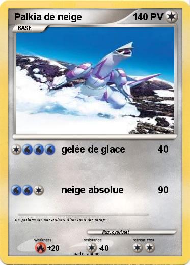 Pokemon Palkia de neige