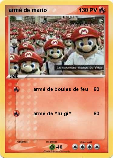 Pokemon armé de mario