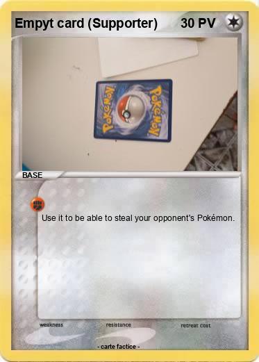 Pokemon Empyt card (Supporter)