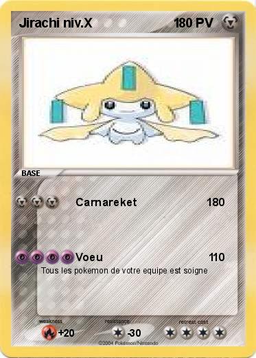 Pokemon Jirachi niv.X                       1