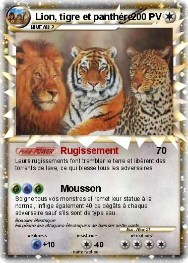 Pokemon Lion, tigre et panthère