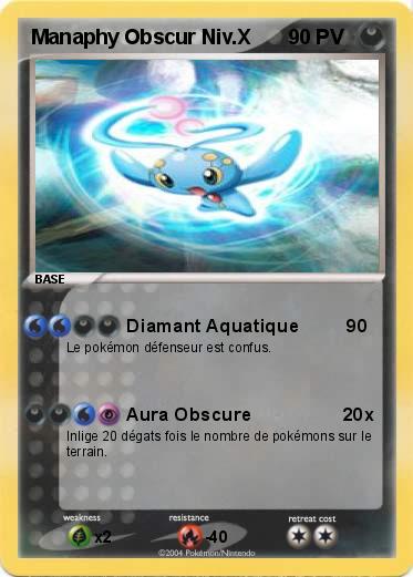 Pokemon Manaphy Obscur Niv.X