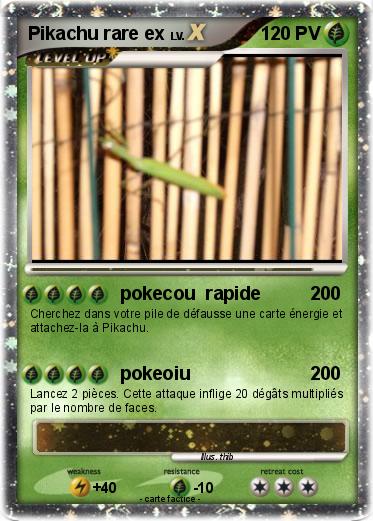 Pokemon Pikachu rare ex