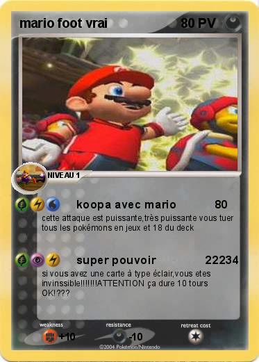 Pokemon mario foot vrai
