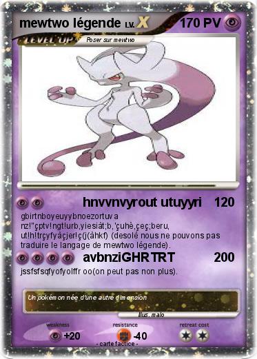 Pokemon mewtwo légende