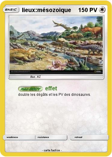 Pokemon lieux:mésozoique