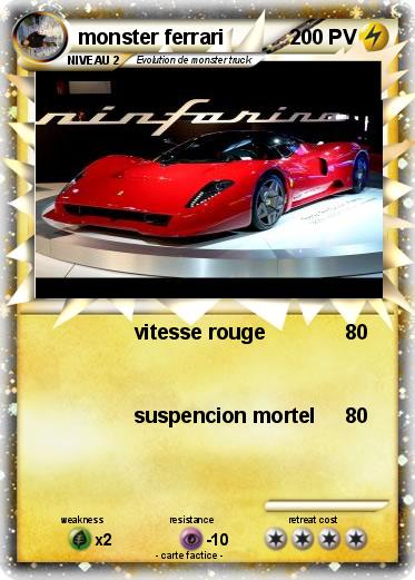 Pokemon monster ferrari