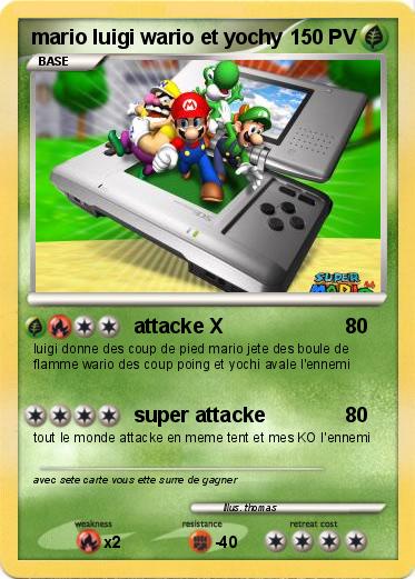 Pokemon mario luigi wario et yochy
