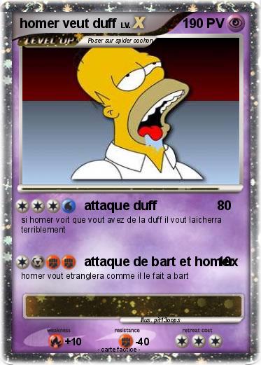 Pokemon homer veut duff