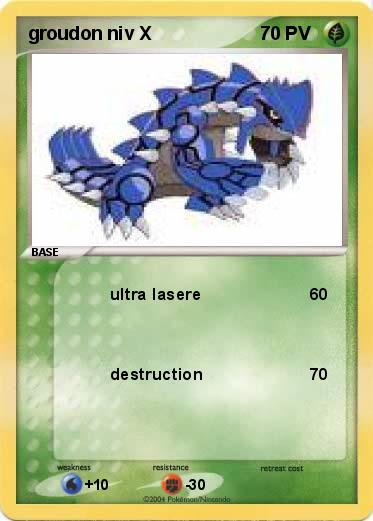 Pokemon groudon niv X