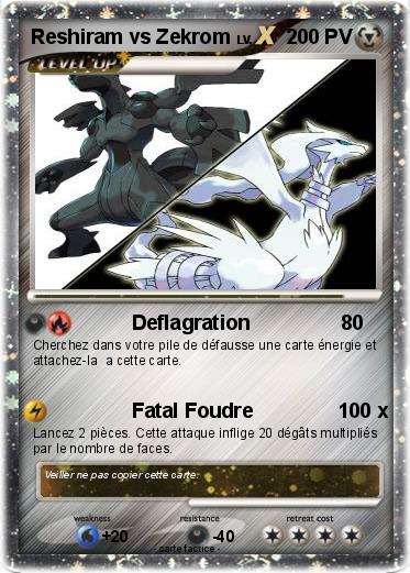 Pokemon Reshiram vs Zekrom