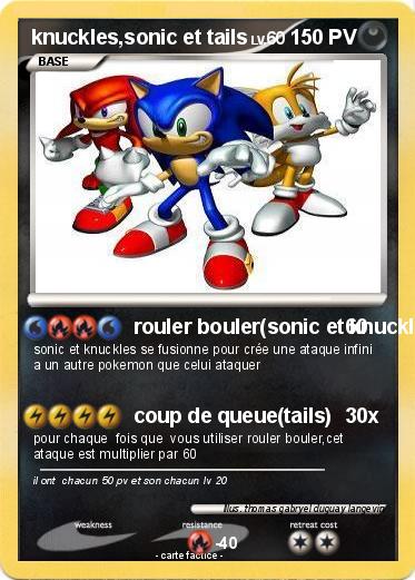 Pokemon knuckles,sonic et tails
