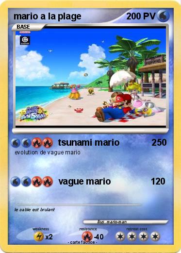 Pokemon mario a la plage