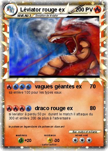 Pokemon Léviator rouge ex