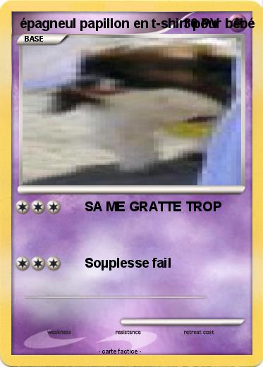 Pokemon épagneul papillon en t-shirt pour bébé