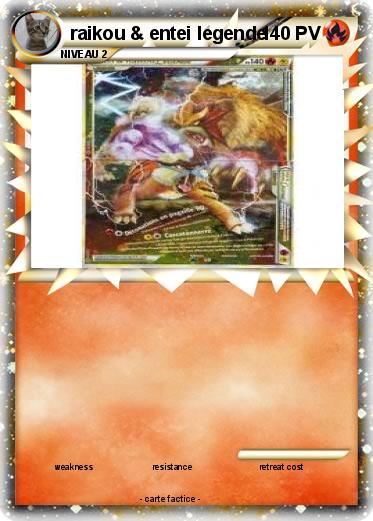 Pokemon raikou & entei legende