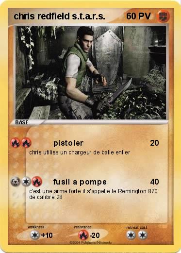 Pokemon chris redfield s.t.a.r.s.