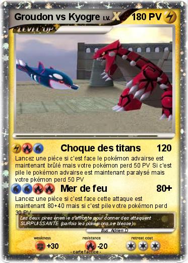 Pokemon Groudon vs Kyogre