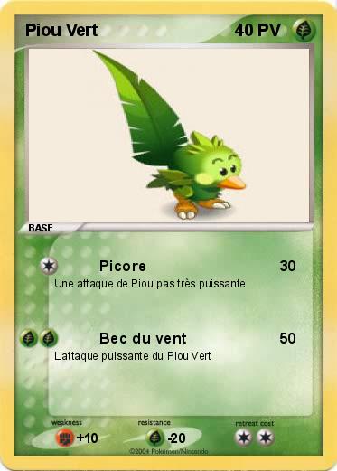 Pokemon Piou Vert