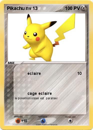 Pokemon Pikachu nv 13
