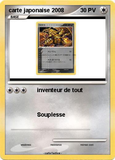 Pokemon carte japonaise 2008