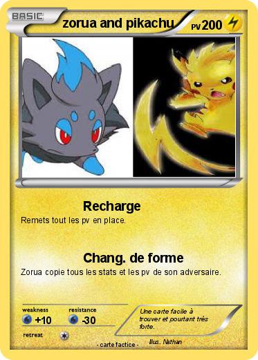 Pokemon zorua and pikachu