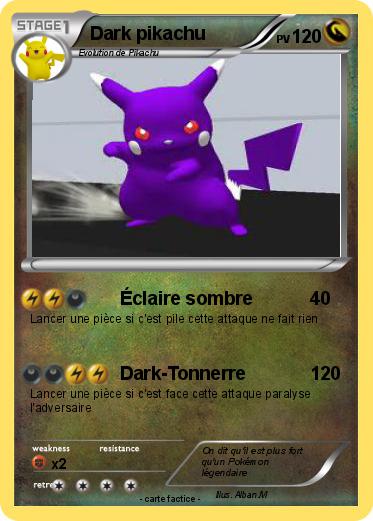 Pokemon Dark pikachu