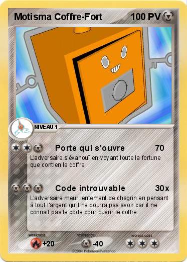 Pokemon Motisma Coffre-Fort