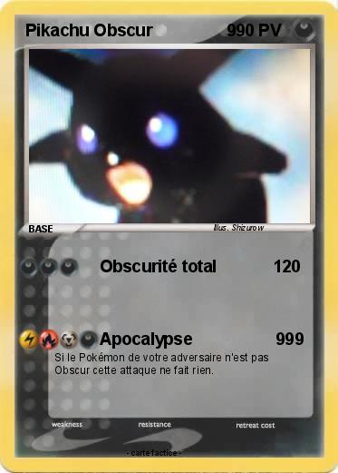 Pokemon Pikachu Obscur                9