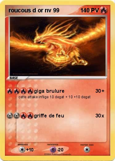 Pokemon roucous d or nv 99