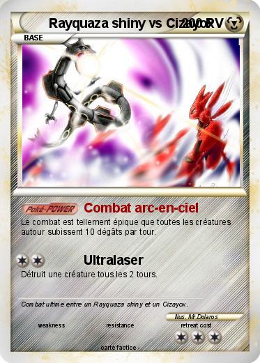 Pokemon Rayquaza shiny vs Cizayox