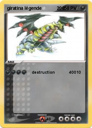 Pokemon giratina légende            200