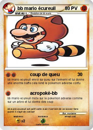 Pokemon bb mario écureuil