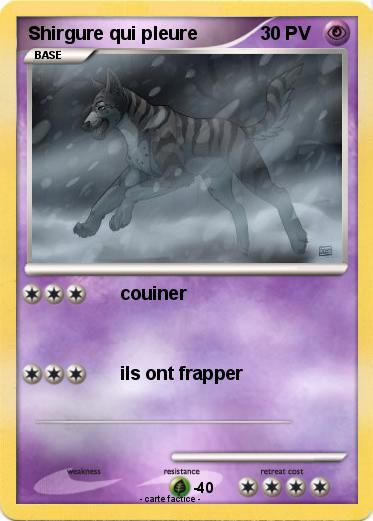 Pokemon Shirgure qui pleure