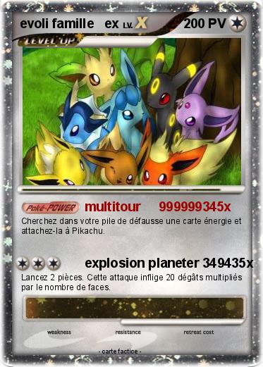 Pokemon evoli famille   ex