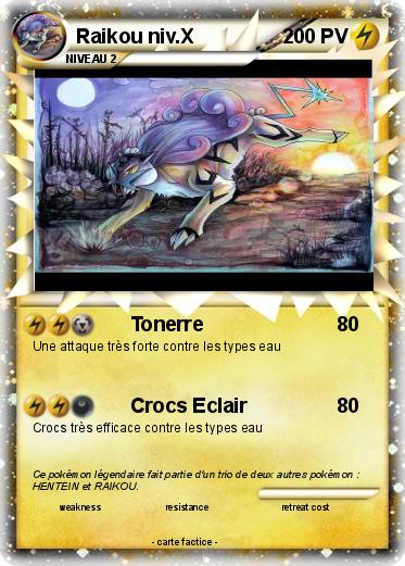 Pokemon Raikou niv.X