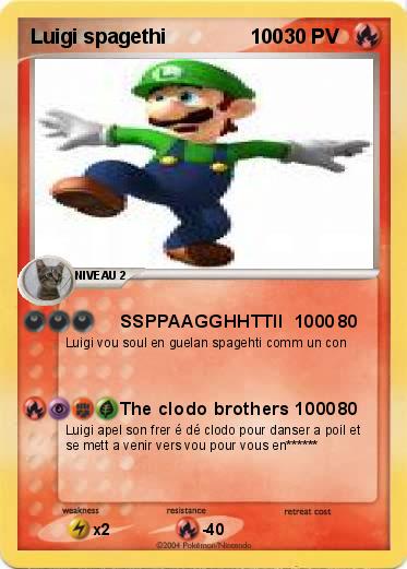 Pokemon Luigi spagethi               100