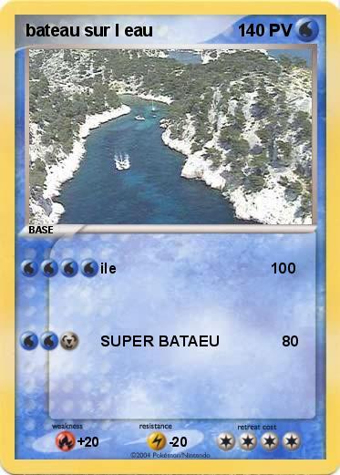 Pokemon bateau sur l eau