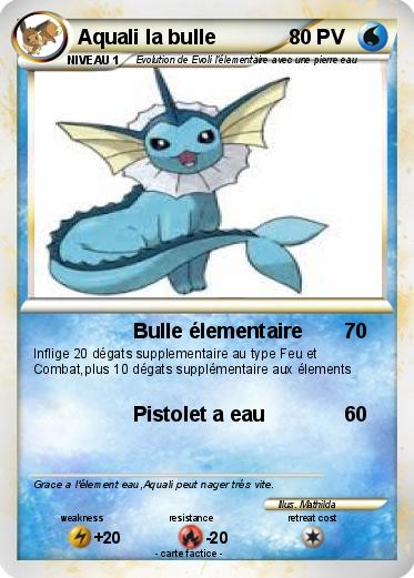 Pokemon Aquali la bulle