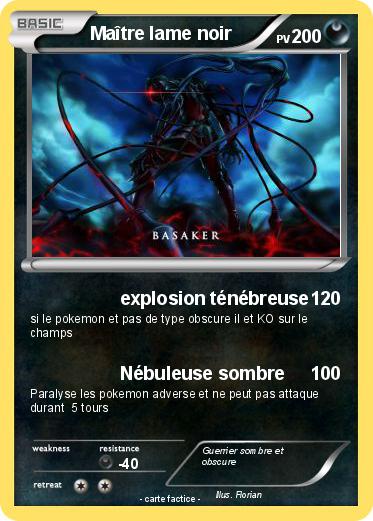 Pokemon Maître lame noir