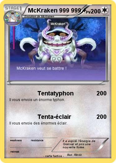 Pokemon McKraken 999 999 +